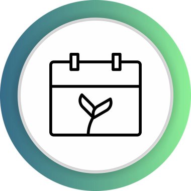 Yaprak Takvimi simgesi soyut arka grubunda izole edildi