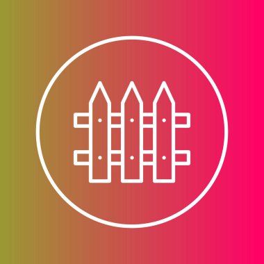  Çit simgesi soyut arkaplan grubunda izole edildi