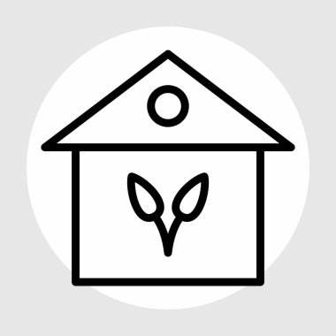 Ev simgesi soyut bir grupta izole edildi