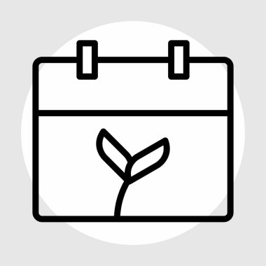 Yaprak Takvimi simgesi soyut arka grubunda izole edildi