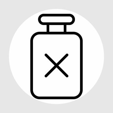 Soyut grupta şişe simgesi izole edildi