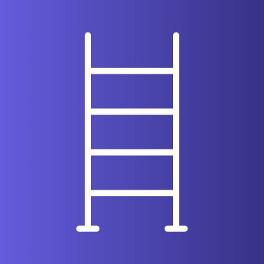 Merdiven simgesi soyut arkaplan grubunda izole edildi
