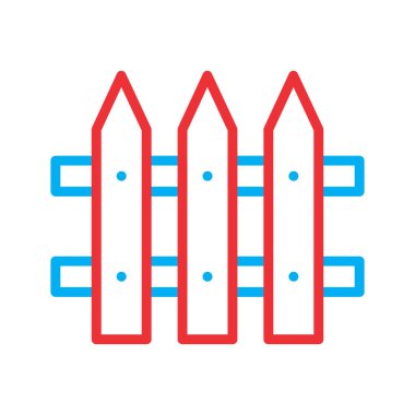  Çit simgesi soyut arkaplan grubunda izole edildi