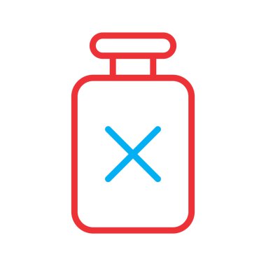 Soyut grupta şişe simgesi izole edildi