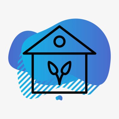 Ev simgesi soyut bir grupta izole edildi