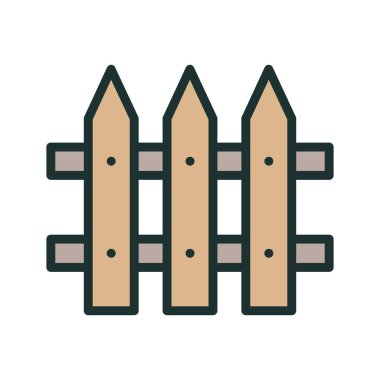  Çit simgesi soyut arkaplan grubunda izole edildi