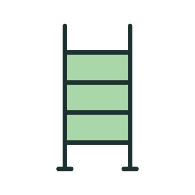 Merdiven simgesi soyut arkaplan grubunda izole edildi