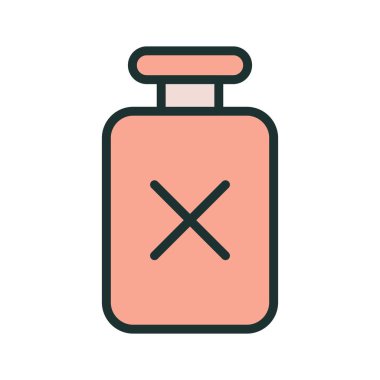 Soyut grupta şişe simgesi izole edildi