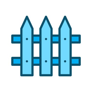  Çit simgesi soyut arkaplan grubunda izole edildi