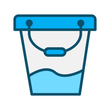 Kova Simgesi Soyut Arka Gruplandırmada İzole Edildi