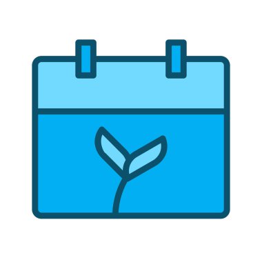 Yaprak Takvimi simgesi soyut arka grubunda izole edildi