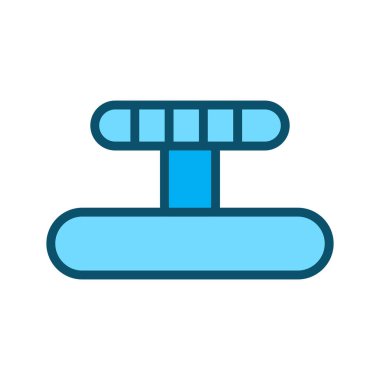 Su pompası simgesi soyut arkaplanda izole edildi