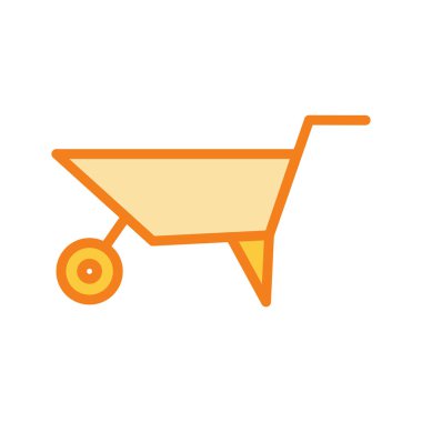  El arabası simgesi soyut bir grupta izole edildi