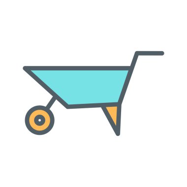  El arabası simgesi soyut bir grupta izole edildi