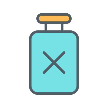 Soyut grupta şişe simgesi izole edildi