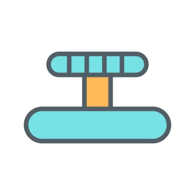 Su pompası simgesi soyut arkaplanda izole edildi