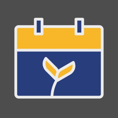 Yaprak Takvimi simgesi soyut arka grubunda izole edildi