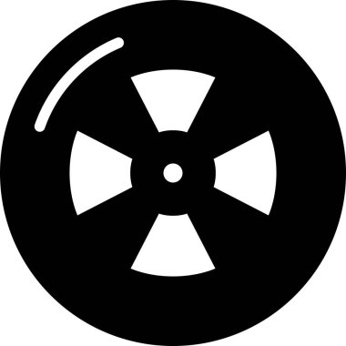 Fan simgesi soyut arkaplan grubunda izole edildi