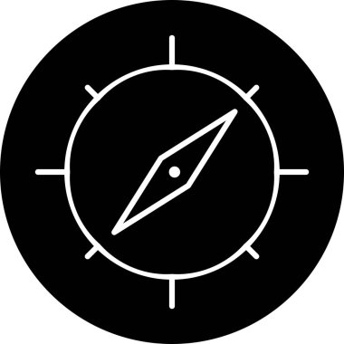 Pusula simgesi soyut arkaplan grubunda izole edildi