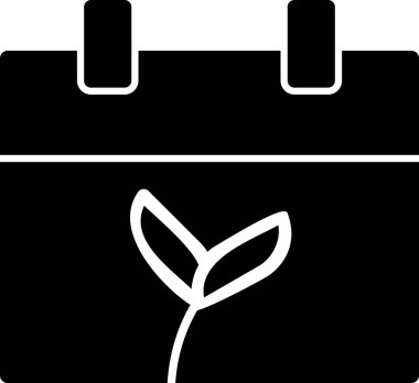 Yaprak Takvimi simgesi soyut arka grubunda izole edildi