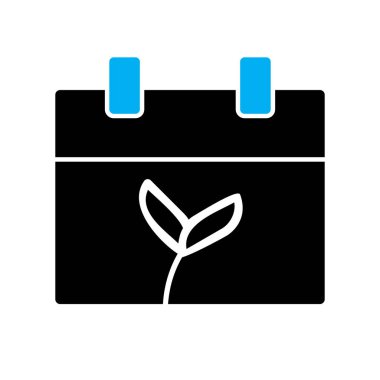 Yaprak Takvimi simgesi soyut arka grubunda izole edildi