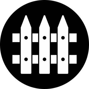  Çit simgesi soyut arkaplan grubunda izole edildi