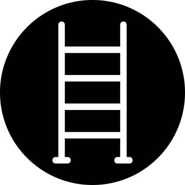 Merdiven simgesi soyut arkaplan grubunda izole edildi