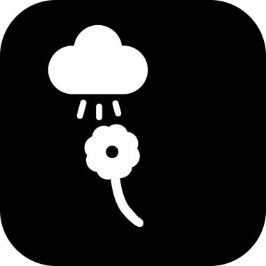 Soyut bir grupta çiçek simgesi izole edildi