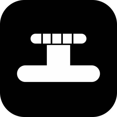 Su pompası simgesi soyut arkaplanda izole edildi