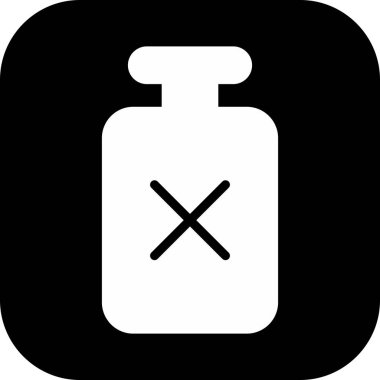 Soyut grupta şişe simgesi izole edildi