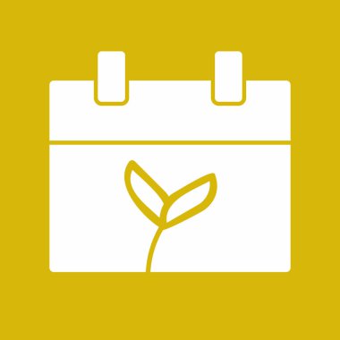 Yaprak Takvimi simgesi soyut arka grubunda izole edildi