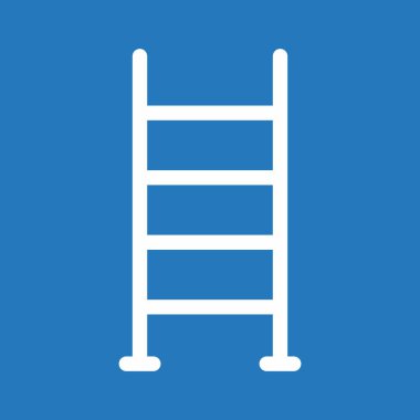 Merdiven simgesi soyut arkaplan grubunda izole edildi