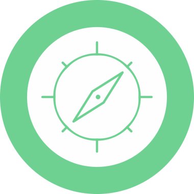 Pusula simgesi soyut arkaplan grubunda izole edildi