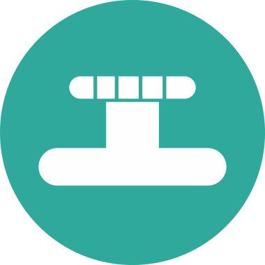 Su pompası simgesi soyut arkaplanda izole edildi