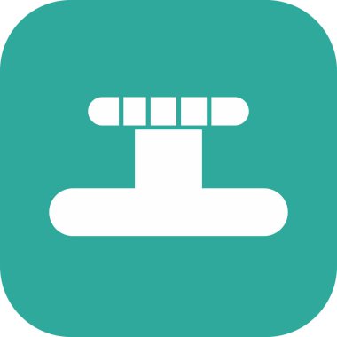 Su pompası simgesi soyut arkaplanda izole edildi