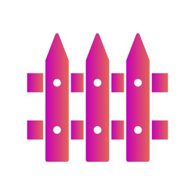  Çit simgesi soyut arkaplan grubunda izole edildi