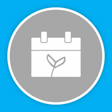 Yaprak Takvimi simgesi soyut arka grubunda izole edildi