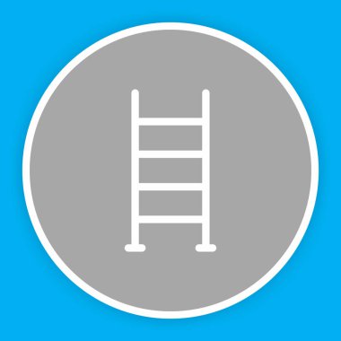 Merdiven simgesi soyut arkaplan grubunda izole edildi