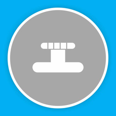 Su pompası simgesi soyut arkaplanda izole edildi