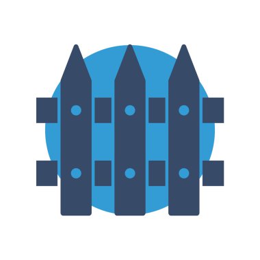  Çit simgesi soyut arkaplan grubunda izole edildi