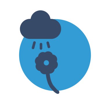 Soyut bir grupta çiçek simgesi izole edildi