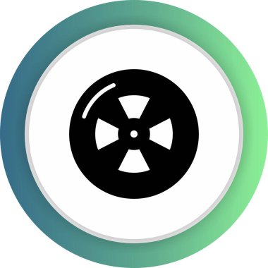 Fan simgesi soyut arkaplan grubunda izole edildi