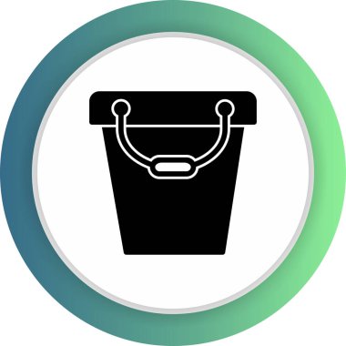 Kova Simgesi Soyut Arka Gruplandırmada İzole Edildi