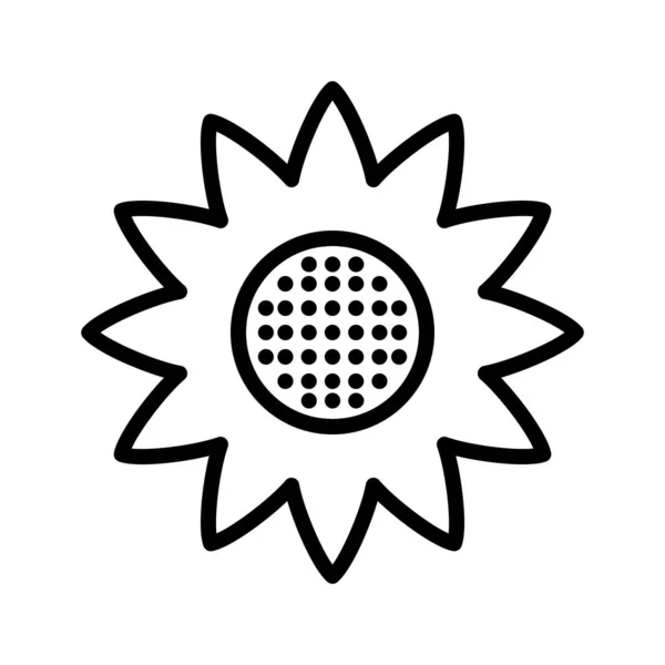 Ikona Słonecznika Izolowana Abstrakcyjnym Tle — Wektor stockowy