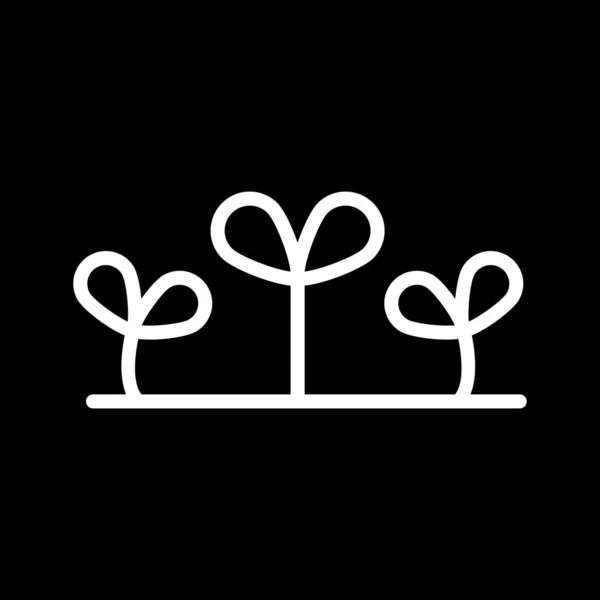 Иконка Травы Выделенная Абстрактном Бэкгрунте — стоковый вектор