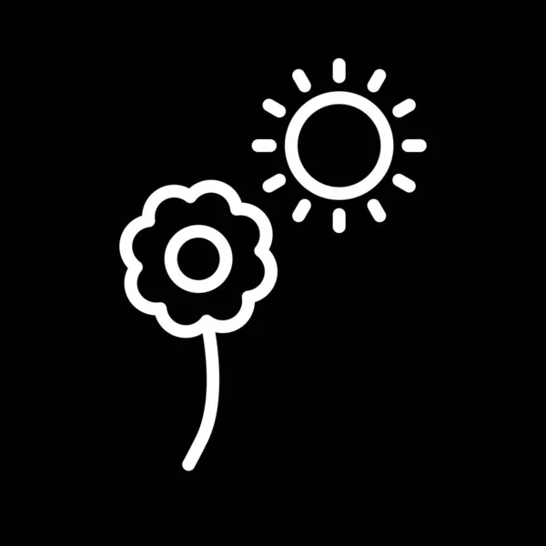 Ikona Kwiat Słońca Izolowane Abstrakcyjnym Tle — Wektor stockowy