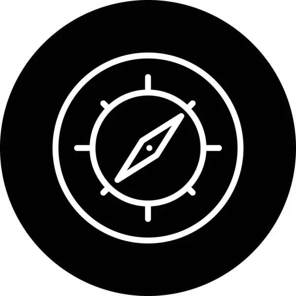 Kompass Ikon Isolerad Abstrakt Backgroun — Stock vektor