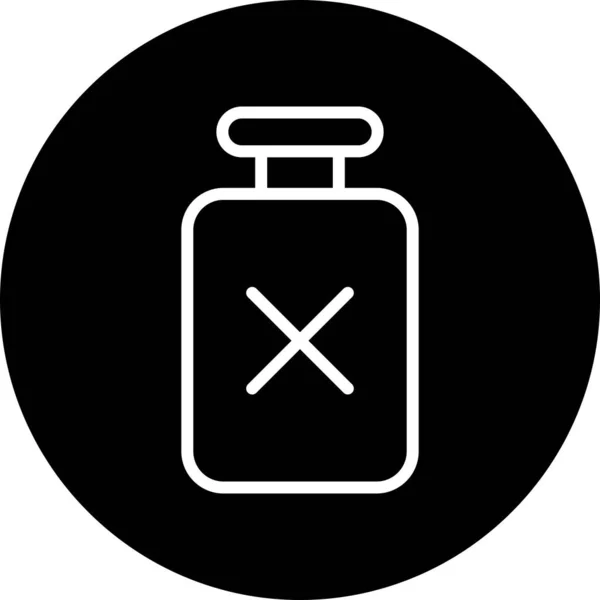 Ikon Botol Diisolasi Pada Grup Belakang Abstrak - Stok Vektor