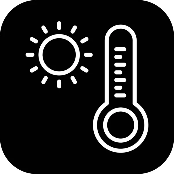 Heat Temperature Icon Isolated Abstract Backgroun — Stock Vector