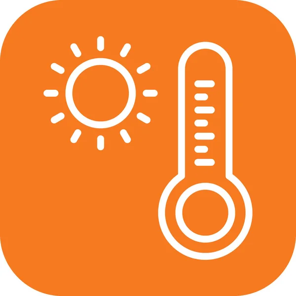 Εικονίδιο Θερμοκρασίας Θερμότητας Που Απομονώνεται Αφηρημένη Backgroun — Διανυσματικό Αρχείο